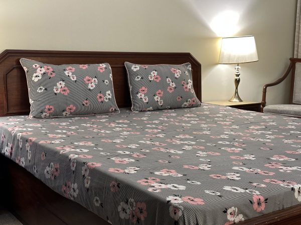 Misty Bloom Cotton Bedsheet