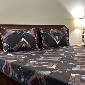 Sable Amber Cotton Satin Bedsheet